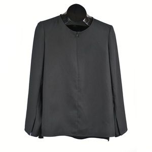 CLUB MONACO Women's Crepe Tunic Size M Black L/S